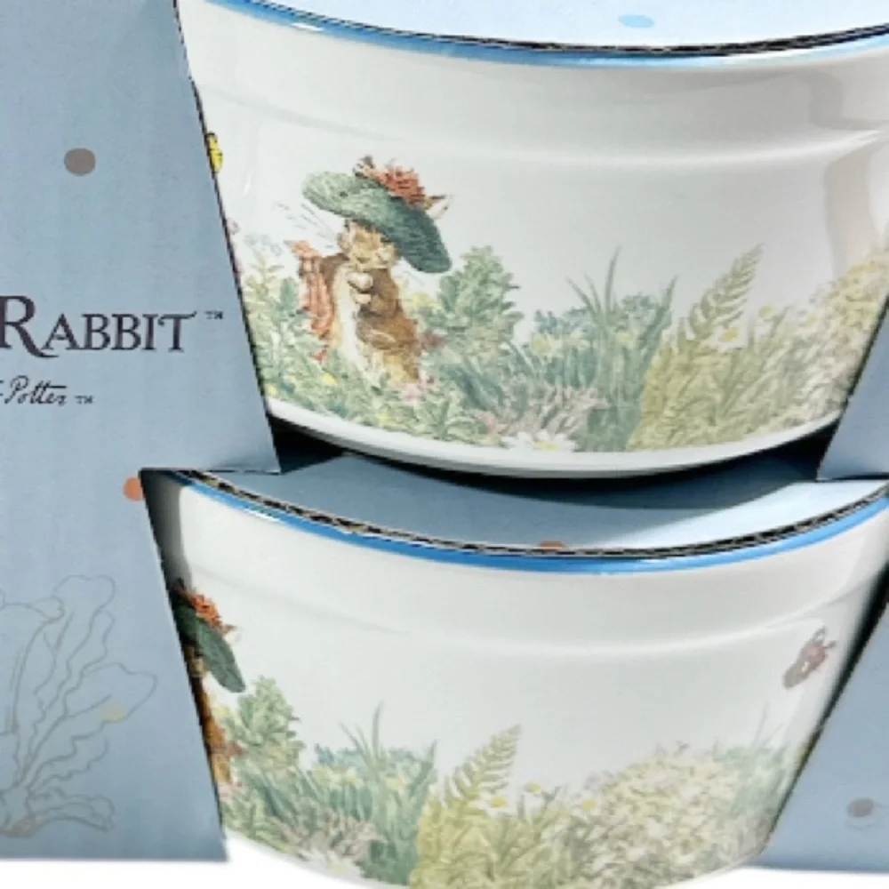 NEW Beatrix Potter PETER RABBIT EASTER/SPRING  RAMEKINS SET/4
